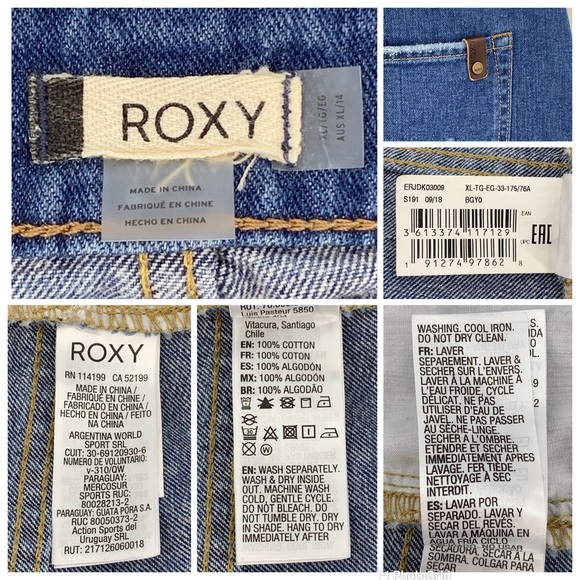 Roxy Icon Blue Denim Raw Edge Mini Skirt, XL - Picture 16 of 16